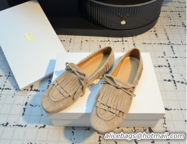 Classic Hot The Row Suede Loafers TR122903 Beige 2026
