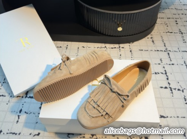 Classic Hot The Row Suede Loafers TR122903 Beige 2026