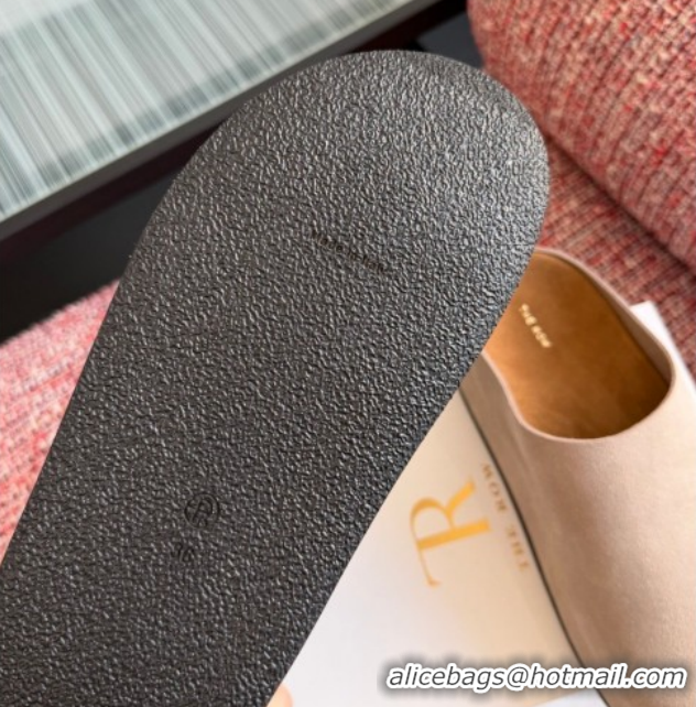 Top Design The Row Suede Platform Mules Grey 0224056 2026