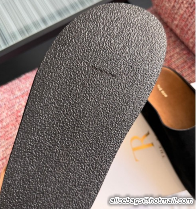 Low Cost The Row Suede Platform Mules Black 0224058 2026