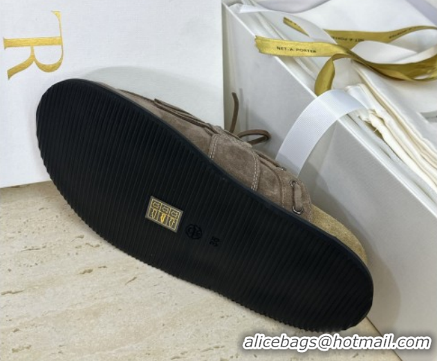 Popular Style The Row Suede Mules with Tassel Grey 0224059 2026