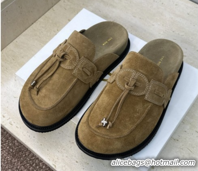 Unique Style The Row Suede Mules with Tie Brown 0224064 2026