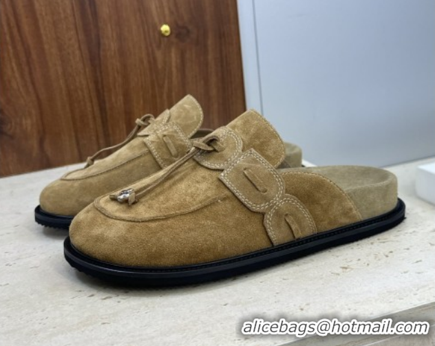 Unique Style The Row Suede Mules with Tie Brown 0224064 2026