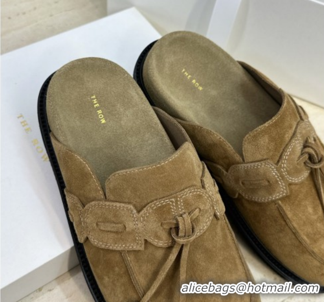 Unique Style The Row Suede Mules with Tie Brown 0224064 2026
