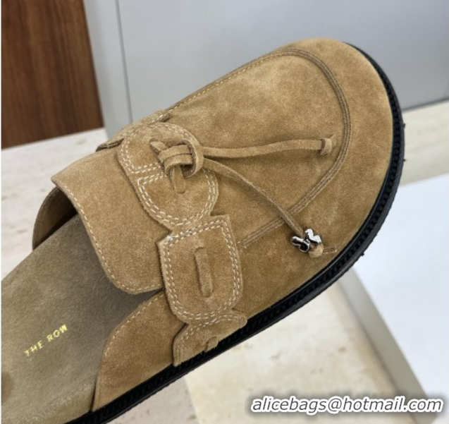 Unique Style The Row Suede Mules with Tie Brown 0224064 2026