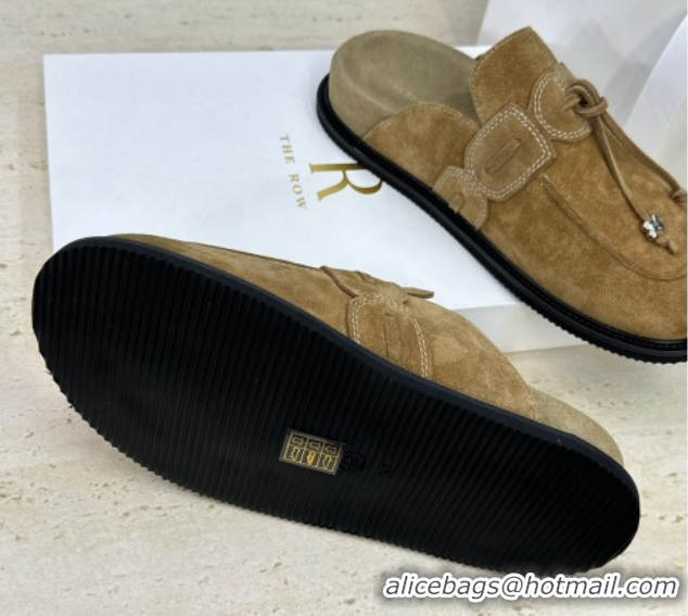 Unique Style The Row Suede Mules with Tie Brown 0224064 2026