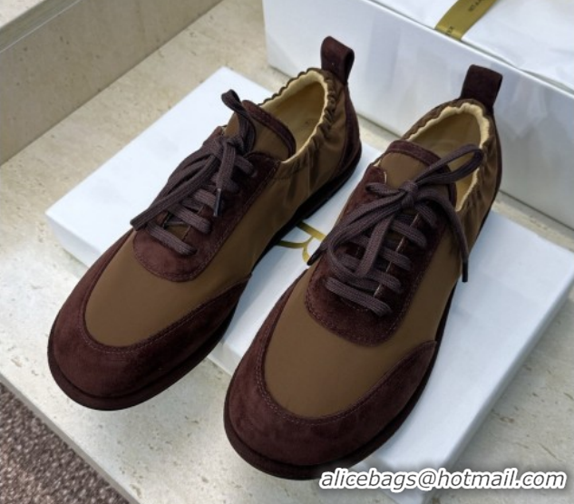 Purchase The Row Suede and Fabric Sneakers Brown 0224065 2026