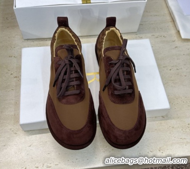 Purchase The Row Suede and Fabric Sneakers Brown 0224065 2026