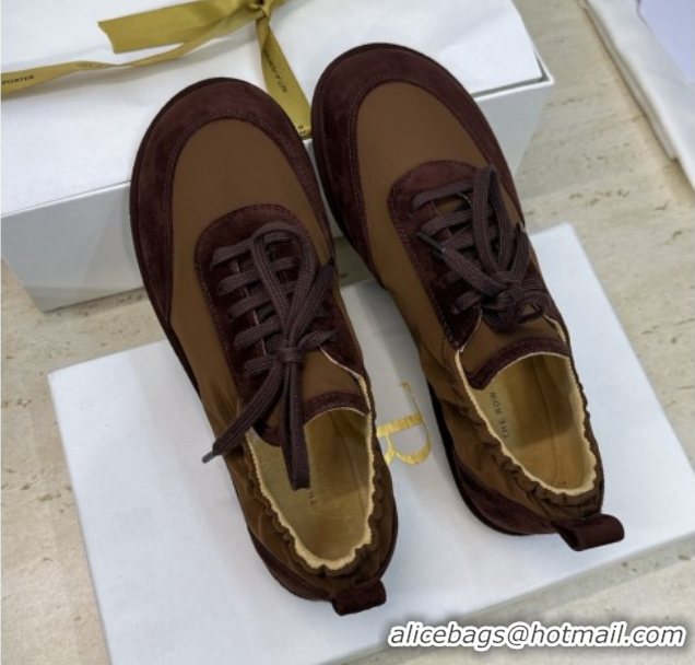 Purchase The Row Suede and Fabric Sneakers Brown 0224065 2026