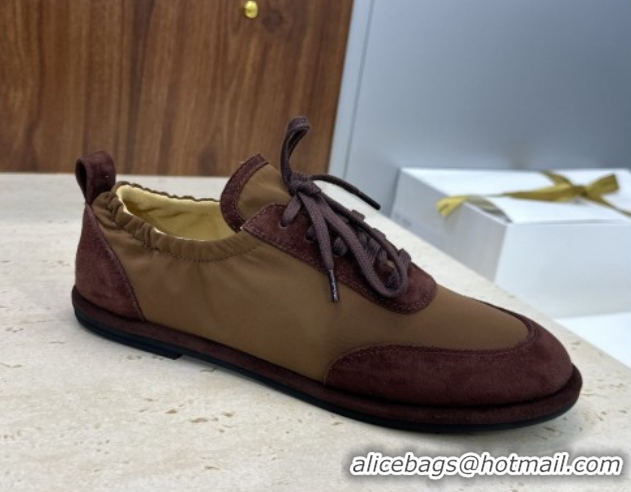 Purchase The Row Suede and Fabric Sneakers Brown 0224065 2026