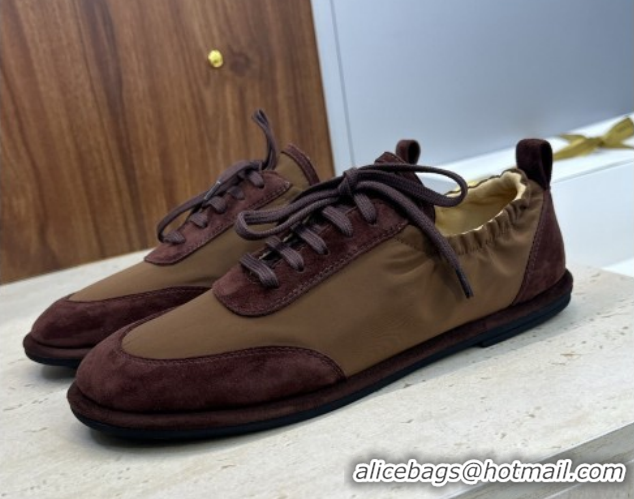 Purchase The Row Suede and Fabric Sneakers Brown 0224065 2026