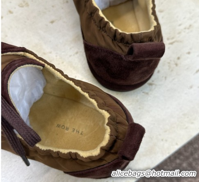 Purchase The Row Suede and Fabric Sneakers Brown 0224065 2026