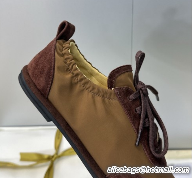 Purchase The Row Suede and Fabric Sneakers Brown 0224065 2026