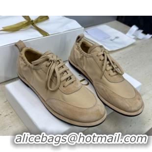 Low Price The Row Suede and Fabric Sneakers Beige 0224066 2026