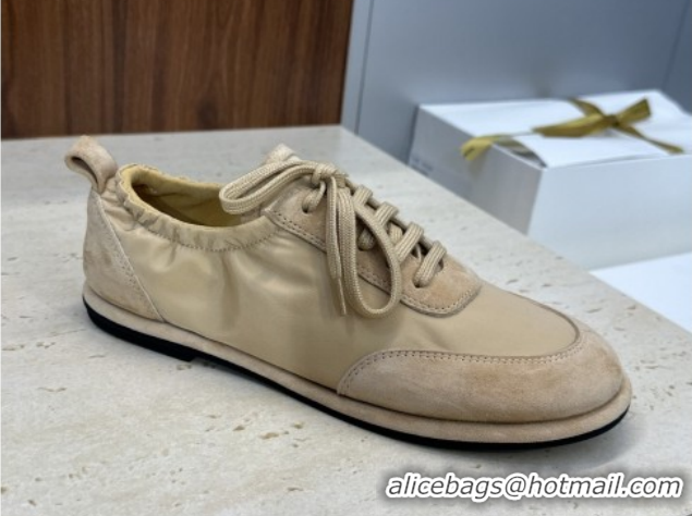 Low Price The Row Suede and Fabric Sneakers Beige 0224066 2026