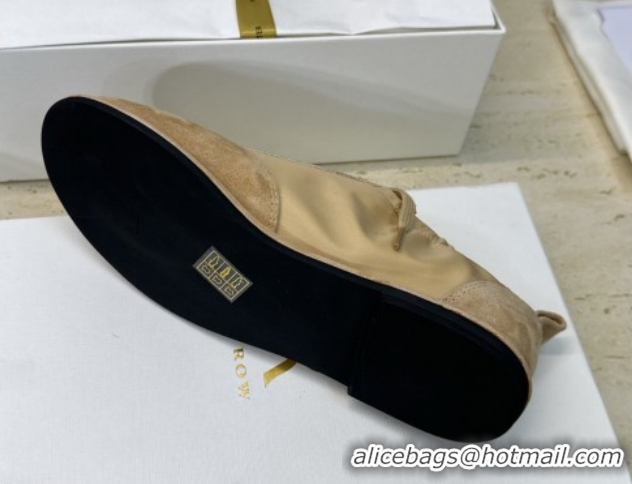 Low Price The Row Suede and Fabric Sneakers Beige 0224066 2026