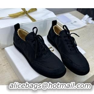 Good Quality The Row Suede and Fabric Sneakers Black 0224067 2026
