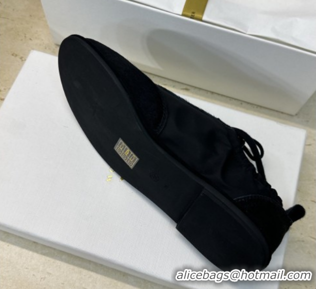 Good Quality The Row Suede and Fabric Sneakers Black 0224067 2026