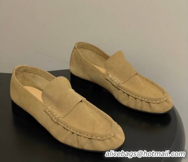 Durable The Row Suede Loafers TR022401 Apricot 2026