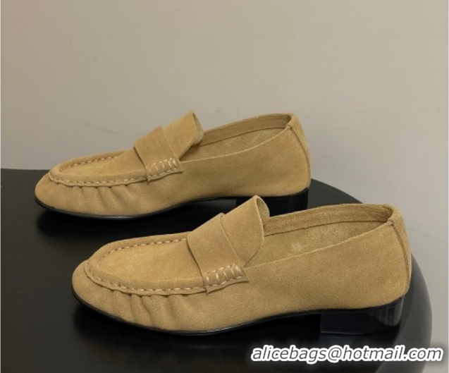 Durable The Row Suede Loafers TR022401 Apricot 2026