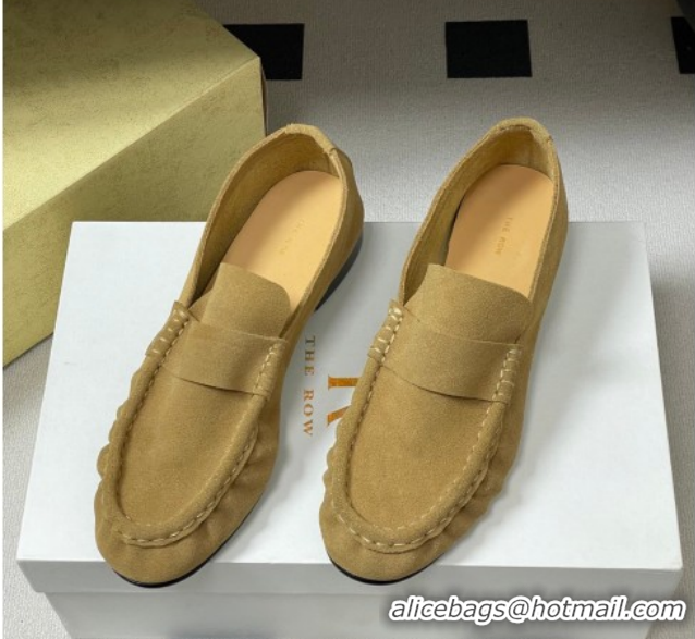 Durable The Row Suede Loafers TR022401 Apricot 2026