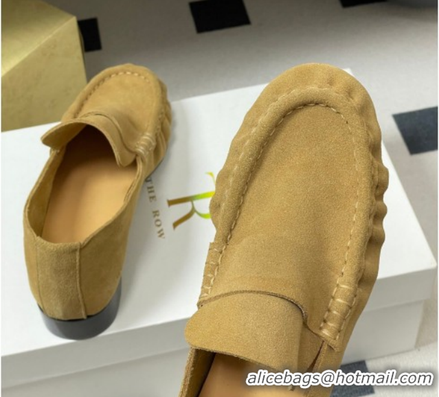 Durable The Row Suede Loafers TR022401 Apricot 2026
