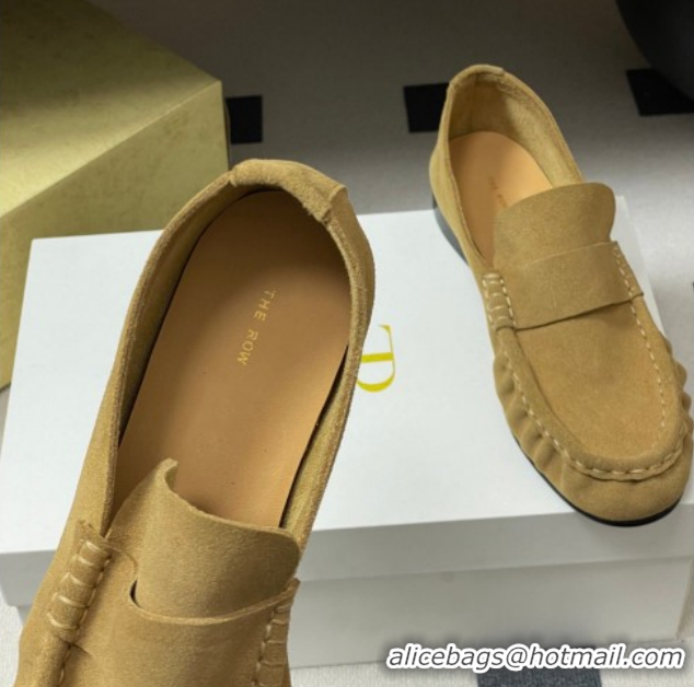 Durable The Row Suede Loafers TR022401 Apricot 2026