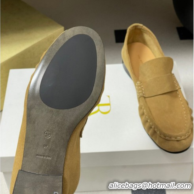 Durable The Row Suede Loafers TR022401 Apricot 2026