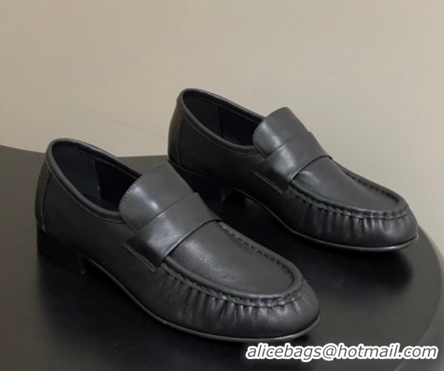 Top Design The Row Loafers in Calfskin Leather TR022402 Black 2026