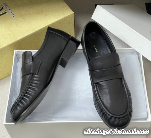 Top Design The Row Loafers in Calfskin Leather TR022402 Black 2026