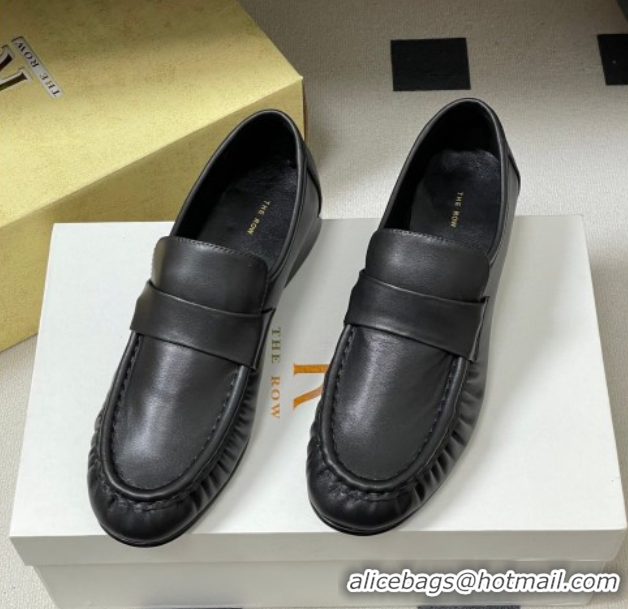 Top Design The Row Loafers in Calfskin Leather TR022402 Black 2026