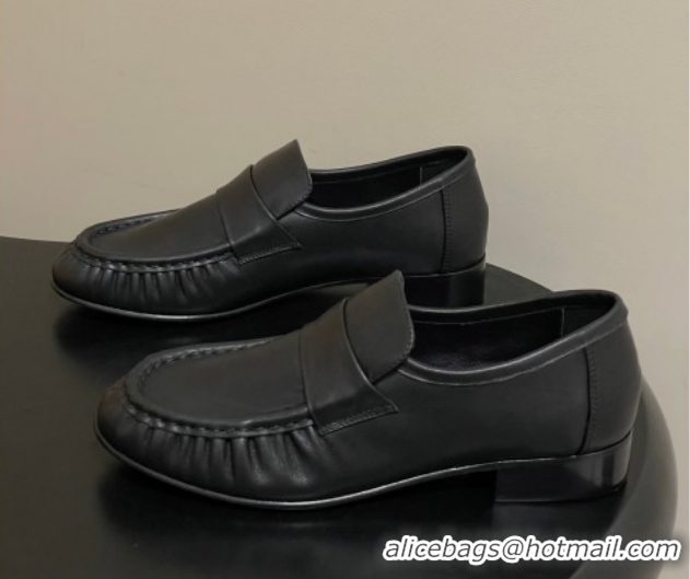 Top Design The Row Loafers in Calfskin Leather TR022402 Black 2026