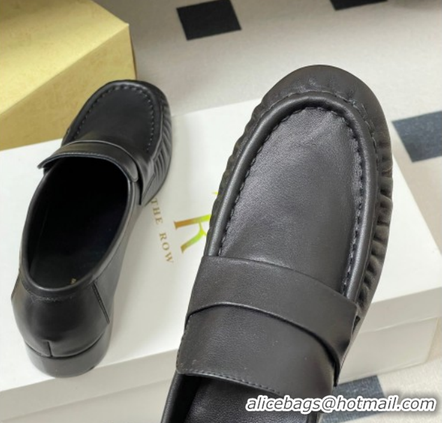 Top Design The Row Loafers in Calfskin Leather TR022402 Black 2026