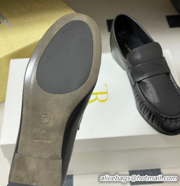 Top Design The Row Loafers in Calfskin Leather TR022402 Black 2026