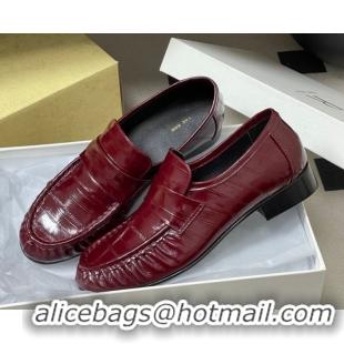 Cheap Price The Row Loafers in Eel Embossed Leather TR022402 Red 2026