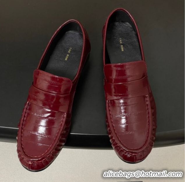 Cheap Price The Row Loafers in Eel Embossed Leather TR022402 Red 2026