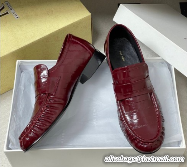 Cheap Price The Row Loafers in Eel Embossed Leather TR022402 Red 2026