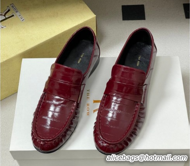 Cheap Price The Row Loafers in Eel Embossed Leather TR022402 Red 2026