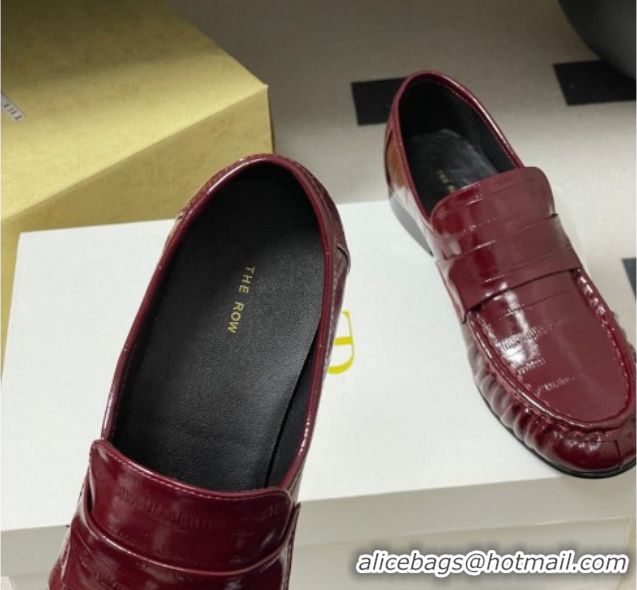 Cheap Price The Row Loafers in Eel Embossed Leather TR022402 Red 2026