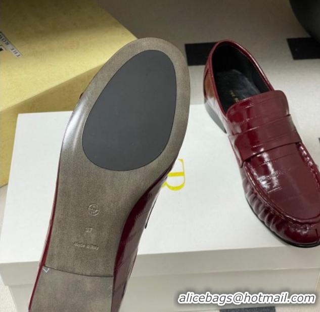 Cheap Price The Row Loafers in Eel Embossed Leather TR022402 Red 2026