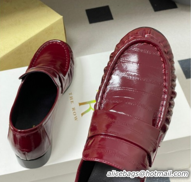 Cheap Price The Row Loafers in Eel Embossed Leather TR022402 Red 2026