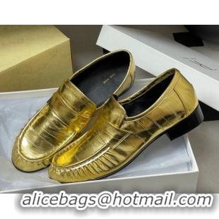 Good Looking The Row Loafers in Eel Embossed Leather TR022402 Gold 2026
