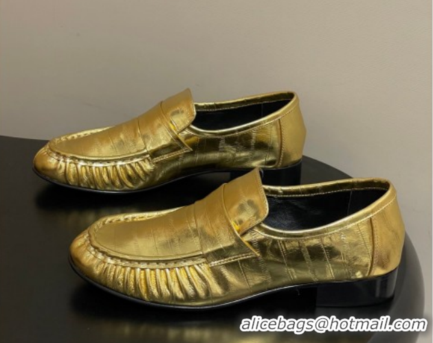 Good Looking The Row Loafers in Eel Embossed Leather TR022402 Gold 2026