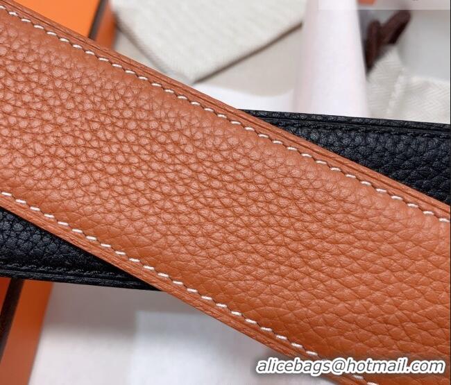 Shop Cheap Hermes Constance Belt Buckle & Reversible Togo Calfskin Leather Strap 3.8cm 0108 Black/Brown 2025