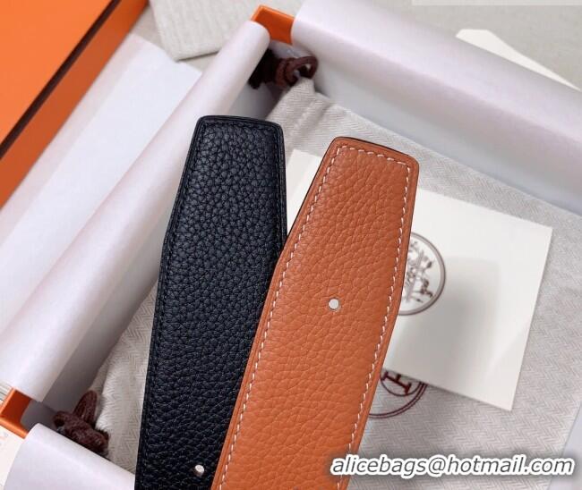 Shop Cheap Hermes Constance Belt Buckle & Reversible Togo Calfskin Leather Strap 3.8cm 0108 Black/Brown 2025