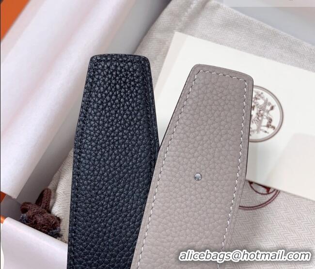 Best Product Hermes Constance Belt Buckle & Reversible Togo Calfskin Leather Strap 3.8cm 0108 Light Grey 2025