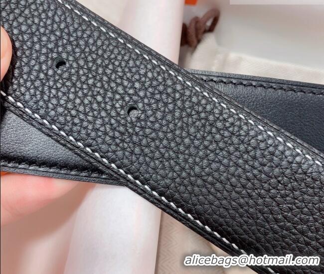 Most Popular Hermes Constance Belt Buckle & Reversible Calfskin Leather Strap 3.8cm 010802 All Black 2025