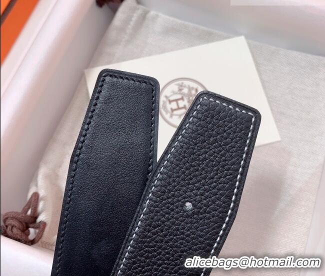 Most Popular Hermes Constance Belt Buckle & Reversible Calfskin Leather Strap 3.8cm 010802 All Black 2025