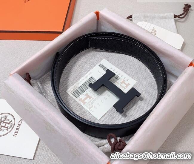 Most Popular Hermes Constance Belt Buckle & Reversible Calfskin Leather Strap 3.8cm 010802 All Black 2025
