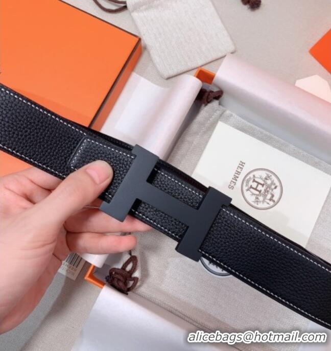 Most Popular Hermes Constance Belt Buckle & Reversible Calfskin Leather Strap 3.8cm 010802 All Black 2025